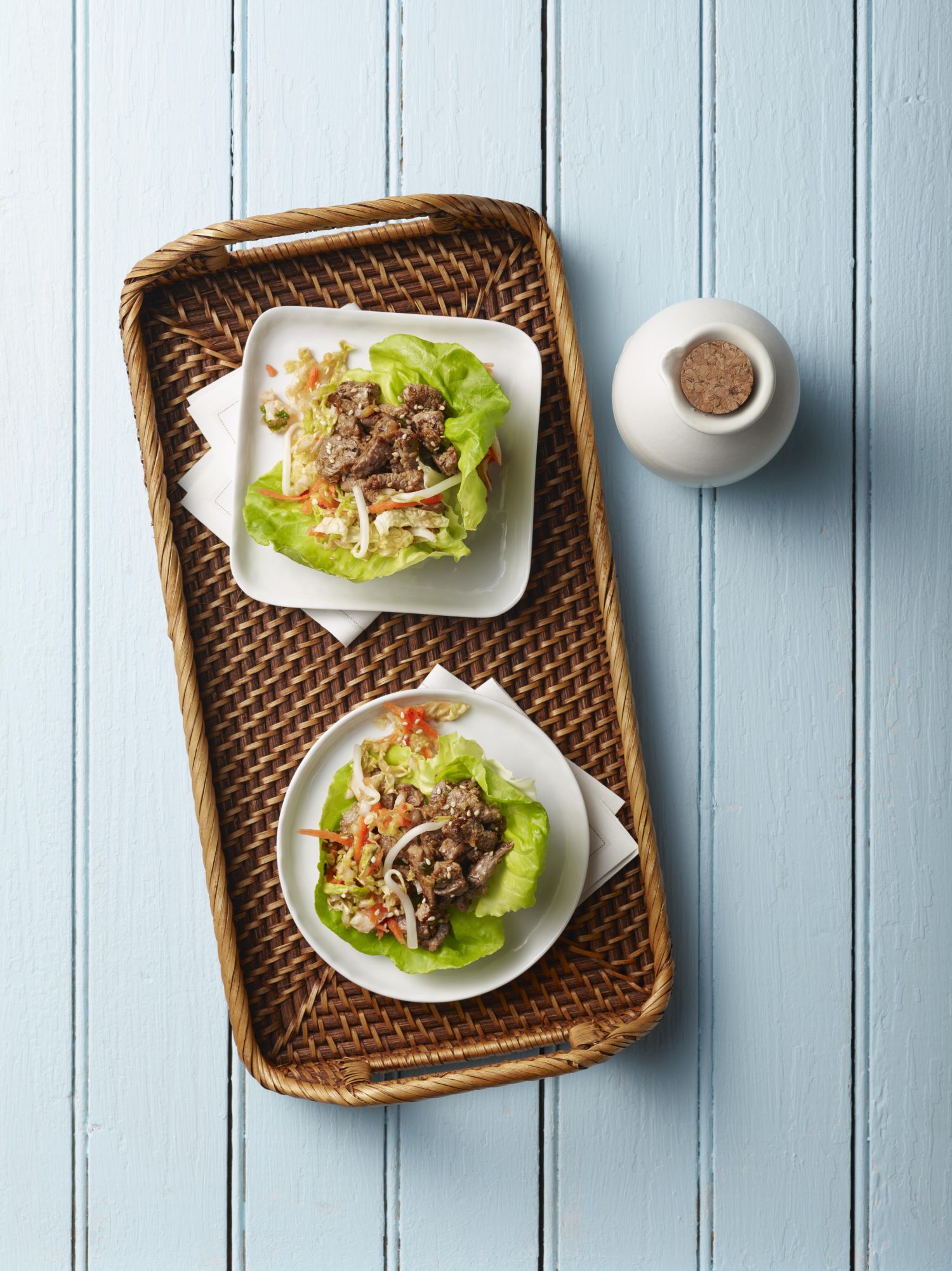 Bulgogi-style lamb lettuce cups