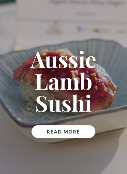 Aussie Lamb Sushi Dish