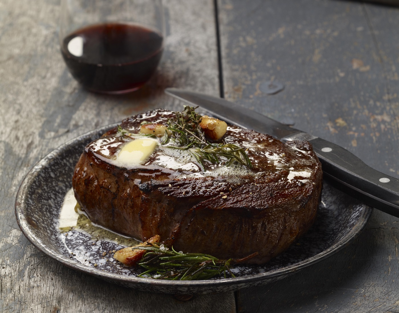 Big Boy Ribeye Steaks with Herb Butter