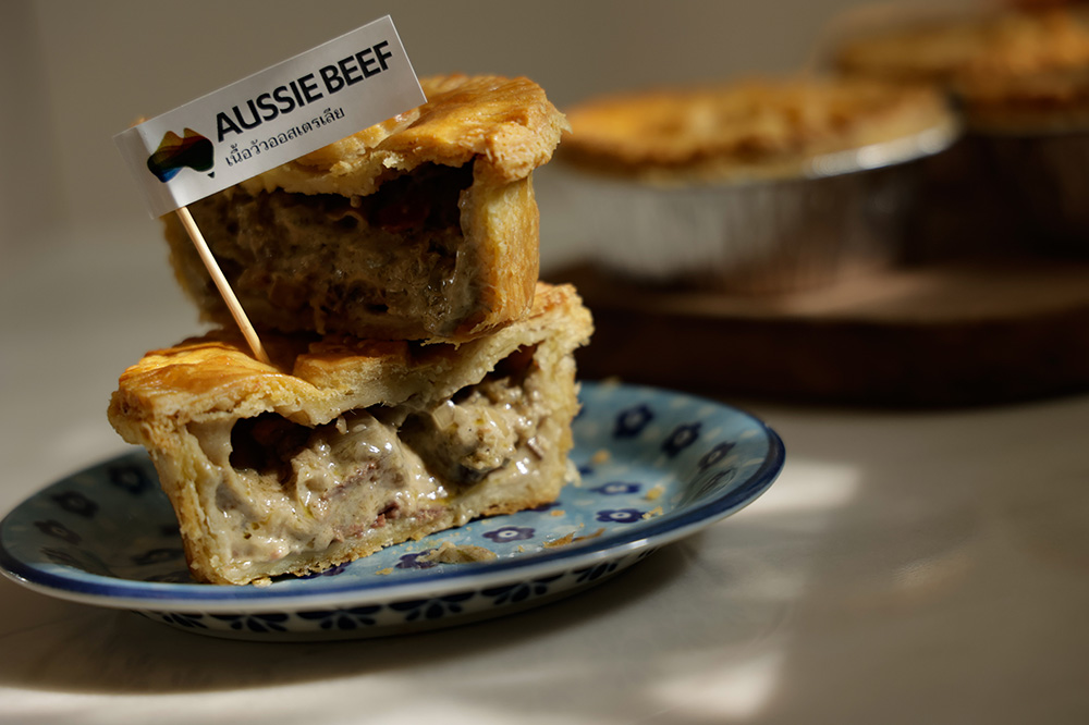 Green Curry Aussie Beef Pie